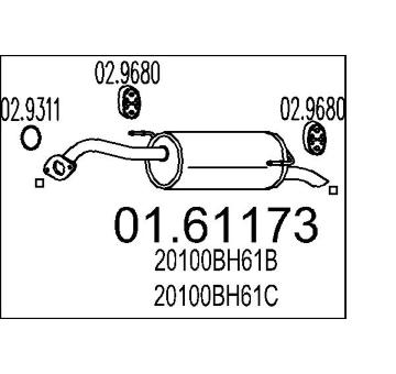 Zadní tlumič výfuku MTS 01.61173