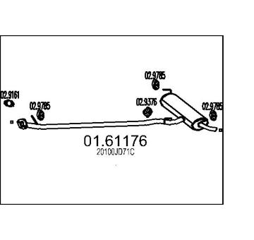 Zadní tlumič výfuku MTS 01.61176