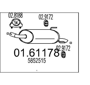 Zadní tlumič výfuku MTS 01.61178