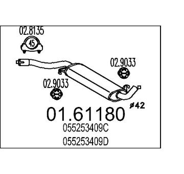Zadní tlumič výfuku MTS 01.61180
