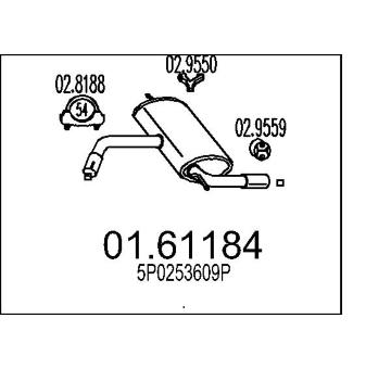 Zadní tlumič výfuku MTS 01.61184