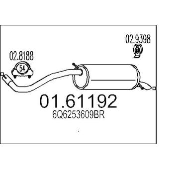 Zadní tlumič výfuku MTS 01.61192
