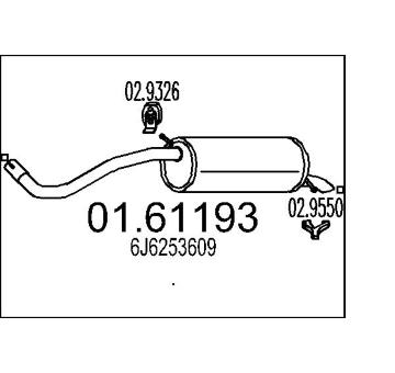 Zadní tlumič výfuku MTS 01.61193