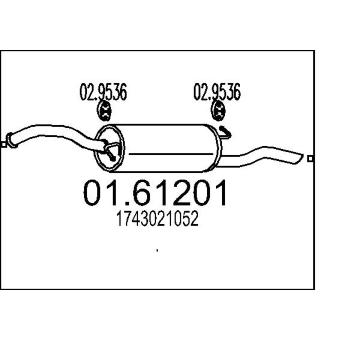 Zadní tlumič výfuku MTS 01.61201