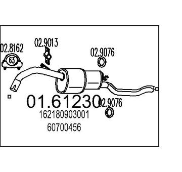 Zadní tlumič výfuku MTS 01.61230