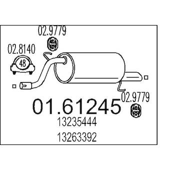Zadní tlumič výfuku MTS 01.61245
