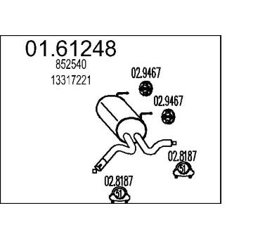 Zadní tlumič výfuku MTS 01.61248