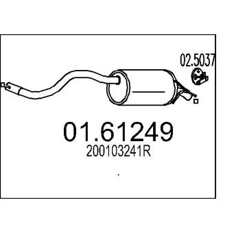 Zadni tlumic vyfuku MTS 01.61249