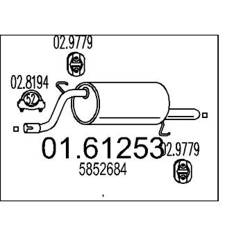 Zadní tlumič výfuku MTS 01.61253