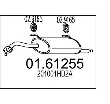Zadní tlumič výfuku MTS 01.61255