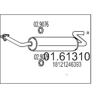 Zadní tlumič výfuku MTS 01.61310