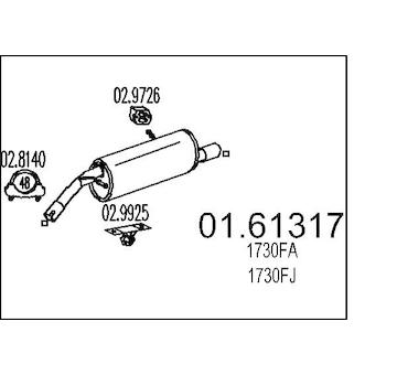 Zadní tlumič výfuku MTS 01.61317