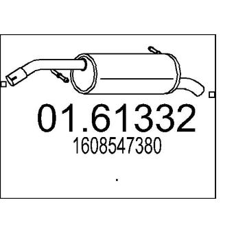 Zadní tlumič výfuku MTS 01.61332