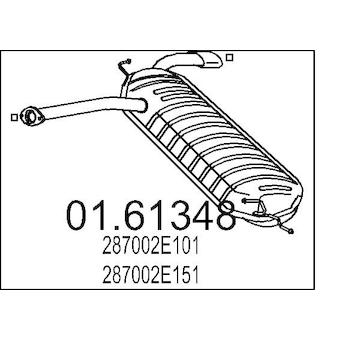 Zadní tlumič výfuku MTS 01.61348