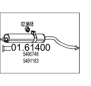 Zadní tlumič výfuku MTS 01.61400