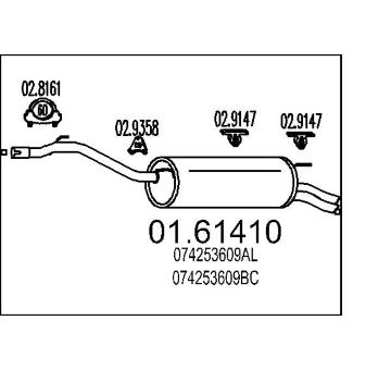 Zadní tlumič výfuku MTS 01.61410