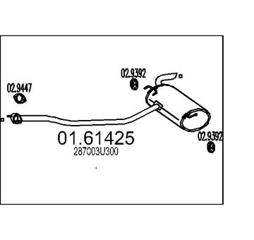 Zadní tlumič výfuku MTS 01.61425