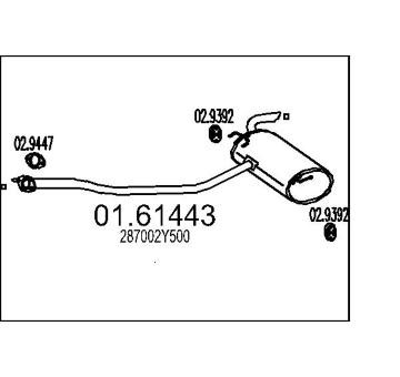 Zadní tlumič výfuku MTS 01.61443