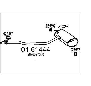 Zadní tlumič výfuku MTS 01.61444