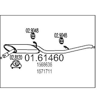 Zadní tlumič výfuku MTS 01.61460