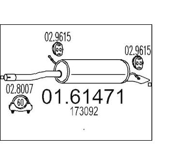 Zadní tlumič výfuku MTS 01.61471