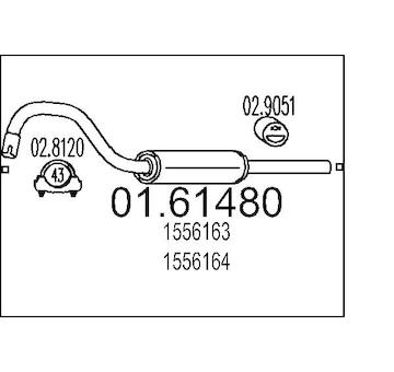 Zadní tlumič výfuku MTS 01.61480