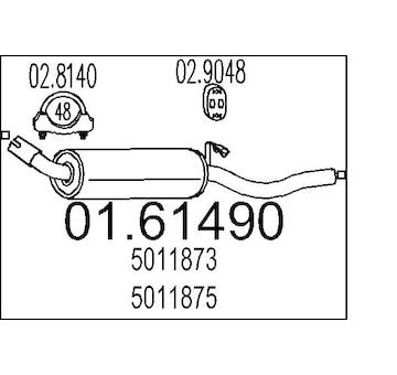 Zadni tlumic vyfuku MTS 01.61490