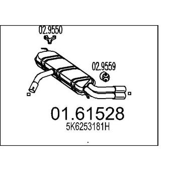 Zadní tlumič výfuku MTS 01.61528