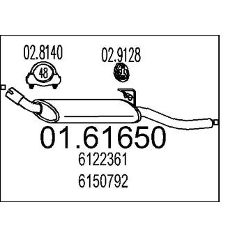 Zadní tlumič výfuku MTS 01.61650