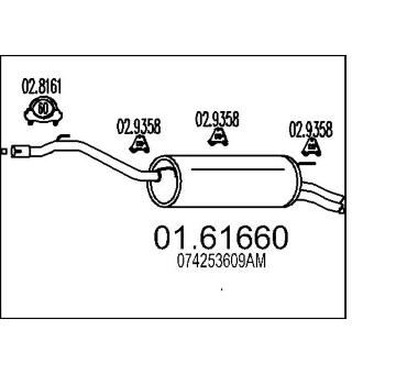 Zadní tlumič výfuku MTS 01.61660
