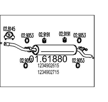 Zadní tlumič výfuku MTS 01.61880