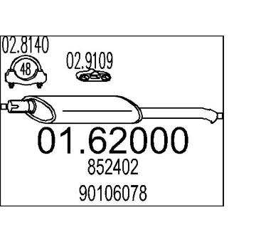 Zadní tlumič výfuku MTS 01.62000
