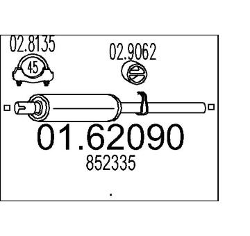 Zadní tlumič výfuku MTS 01.62090