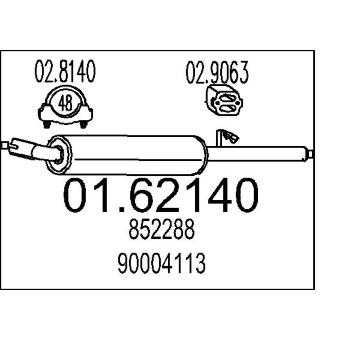 Zadní tlumič výfuku MTS 01.62140