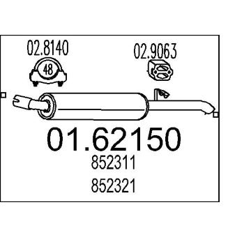 Zadní tlumič výfuku MTS 01.62150