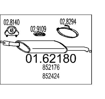 Zadní tlumič výfuku MTS 01.62180