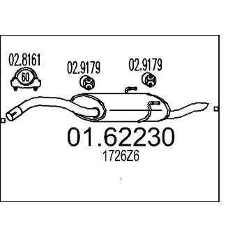 Zadní tlumič výfuku MTS 01.62230