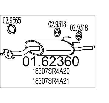 Zadní tlumič výfuku MTS 01.62360