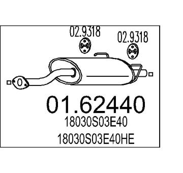 Zadni tlumic vyfuku MTS 01.62440