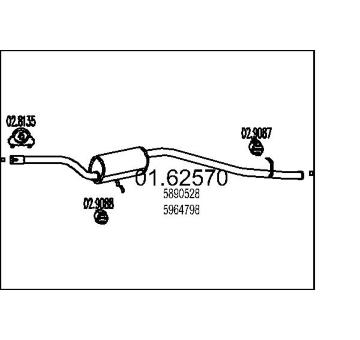 Zadní tlumič výfuku MTS 01.62570