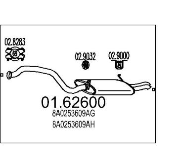 Zadní tlumič výfuku MTS 01.62600