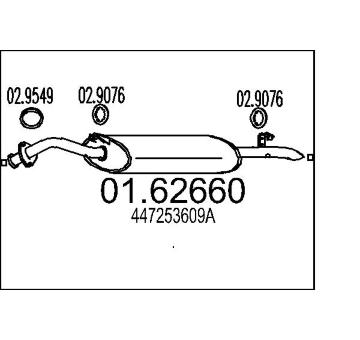 Zadní tlumič výfuku MTS 01.62660