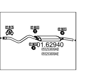 Zadní tlumič výfuku MTS 01.62940