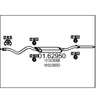 Zadní tlumič výfuku MTS 01.62950
