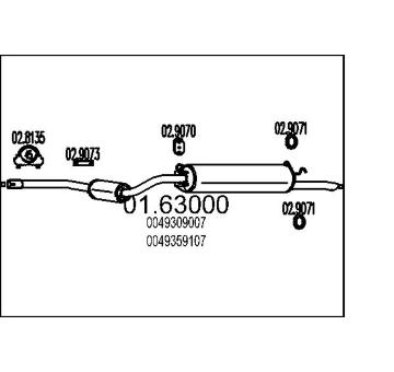 Zadní tlumič výfuku MTS 01.63000
