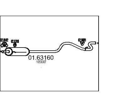 Zadní tlumič výfuku MTS 01.63160