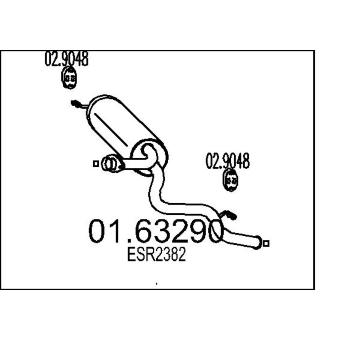 Zadní tlumič výfuku MTS 01.63290