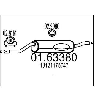 Zadní tlumič výfuku MTS 01.63380