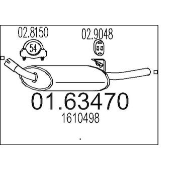 Zadní tlumič výfuku MTS 01.63470