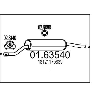 Zadní tlumič výfuku MTS 01.63540